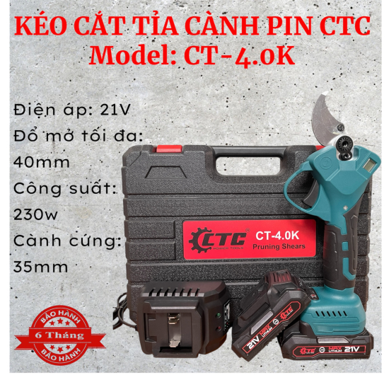 Kéo cắt tỉa cành pin CTC